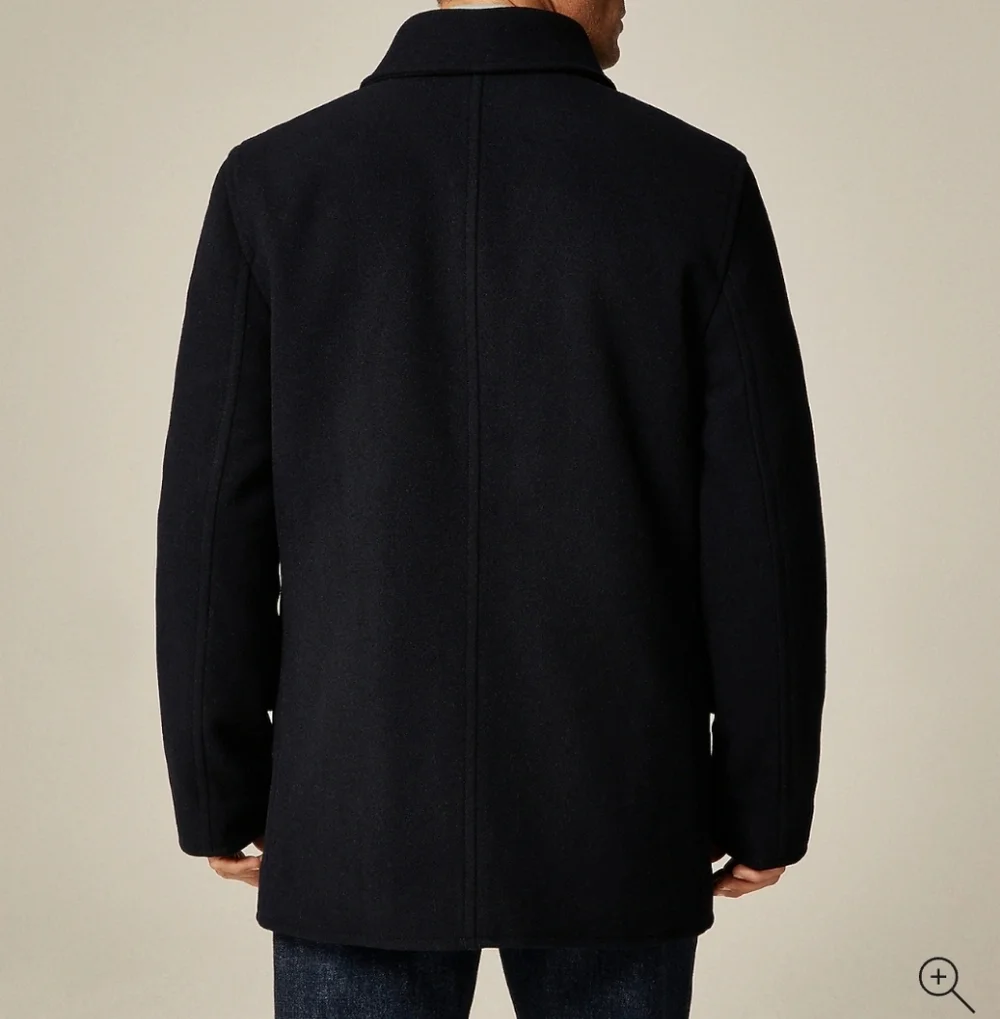 J Crew Dock peacoat in wool blend with PrimaLoft® CO038 Size L NWT Navy